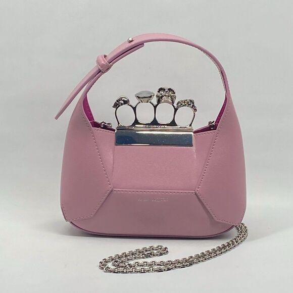 Alexander McQueen Skull Jeweled Mini Chain Hobo Bag - Picture 5 of 16